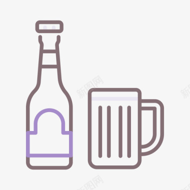 啤酒美食家3线性颜色图标
