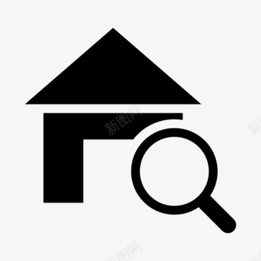住宅搜索查找房屋图标