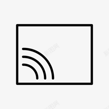 wifi信号互联网矩形图标