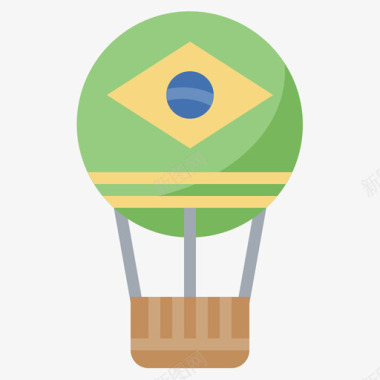 热气球巴西嘉年华40扁平图标