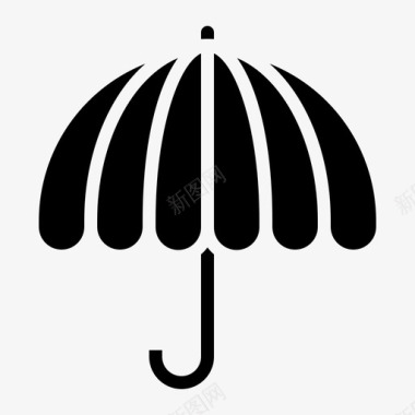 雨伞防护伞彩虹图标