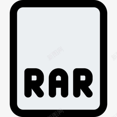 Rar办公室文件2线性颜色图标
