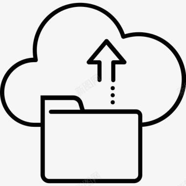 上传云存储文件夹服务图标