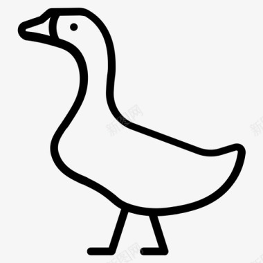 鸭子动物食物图标