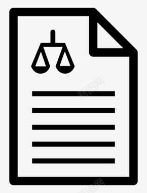 法律协议合同法官图标