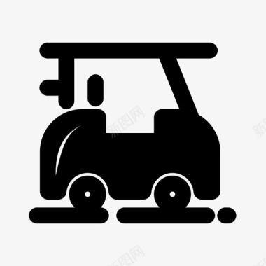 高尔夫球车随机加粗图标