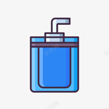 肥皂瓶纹身22线性颜色图标