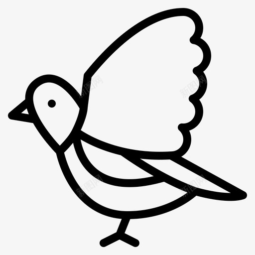 鸟动物44轮廓svg_新图网 https://ixintu.com 动物 轮廓