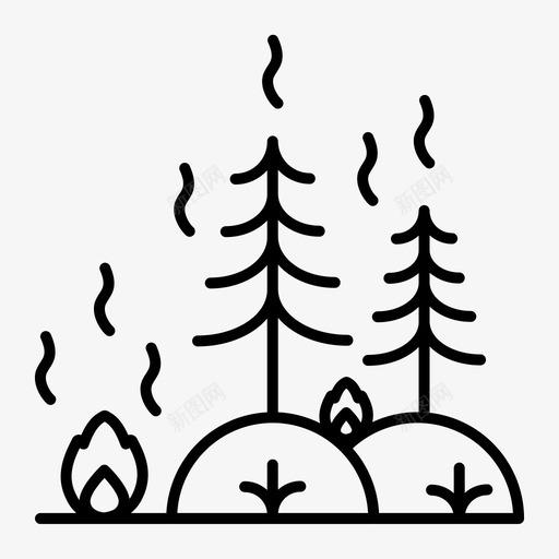 火灾森林砍伐自然svg_新图网 https://ixintu.com 树木 森林 森林大火 火灾 砍伐 自然