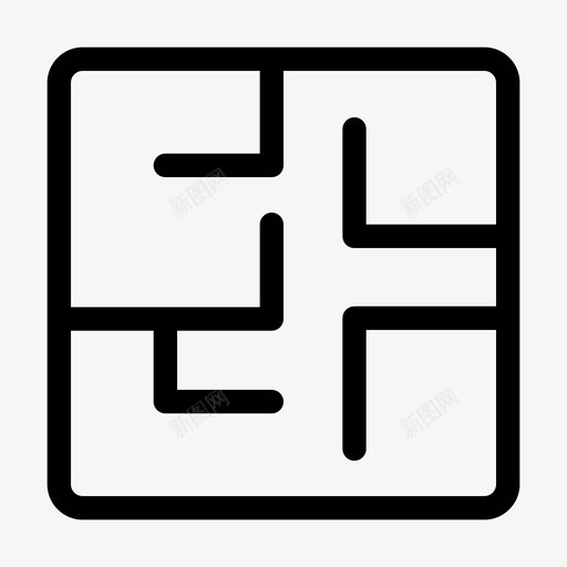 平面图蓝图建筑svg_新图网 https://ixintu.com 平面图 房产 蓝图 建筑 房屋