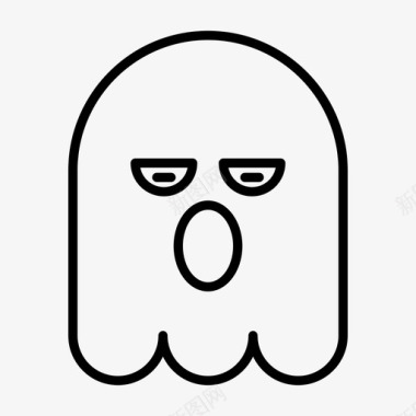 鬼魂瞌睡表情符号图标