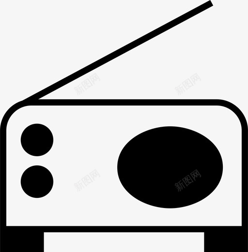 收音机音频接口svg_新图网 https://ixintu.com 收音机 音频 接口 接收 声音
