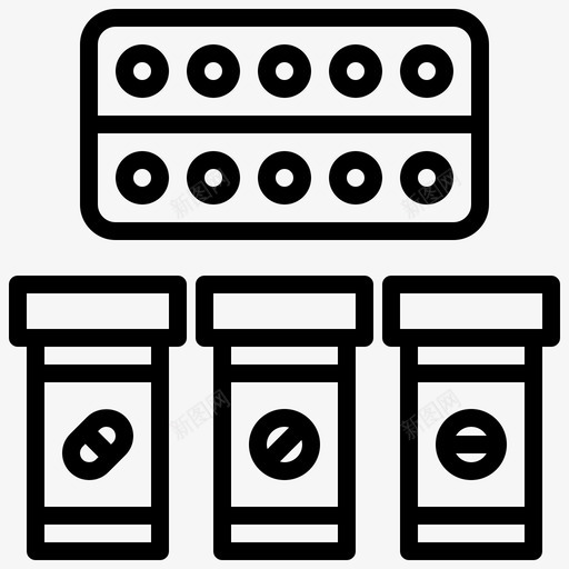 药品医疗物品18线性svg_新图网 https://ixintu.com 药品 医疗 物品 线性