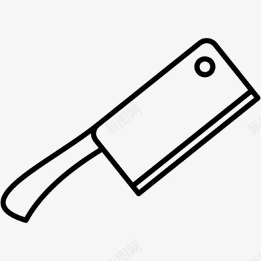 切肉刀刀厨房用具图标