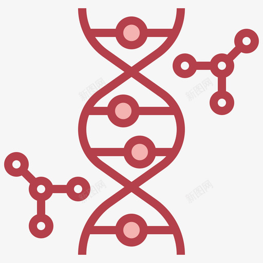 Dna医疗物品20红色svg_新图网 https://ixintu.com Dna 医疗 物品 红色