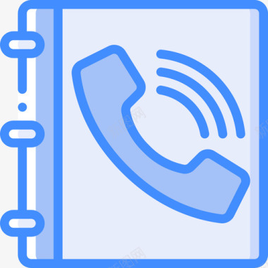 通讯录电话12蓝色图标