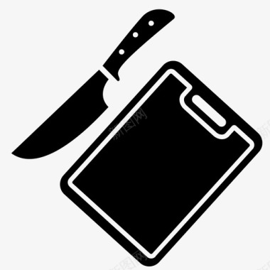刀和板厨师砧板图标