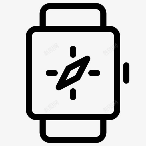 智能手表指南针设备svg_新图网 https://ixintu.com 智能 手表 指南针 设备 数字 功能 广场