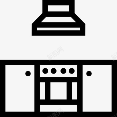厨房家具室内图标