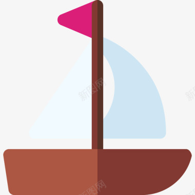 帆船暑假49平底船图标