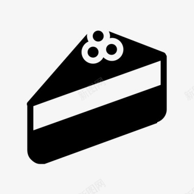 切片蛋糕生日蛋糕甜点图标