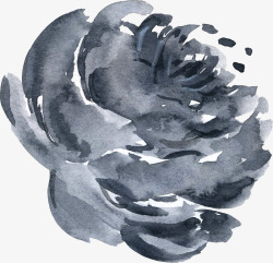 彩黑白波西米亚牡丹花卉剪贴画婚礼请柬设计PS3彩黑素材
