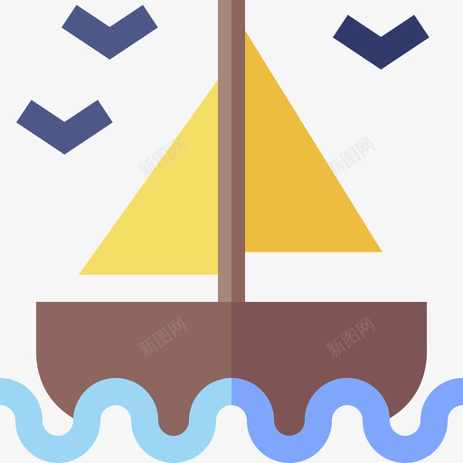 帆船旅行362平的svg_新图网 https://ixintu.com 帆船 旅行 平的