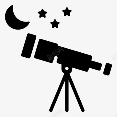 望远镜野营设备野战眼镜图标