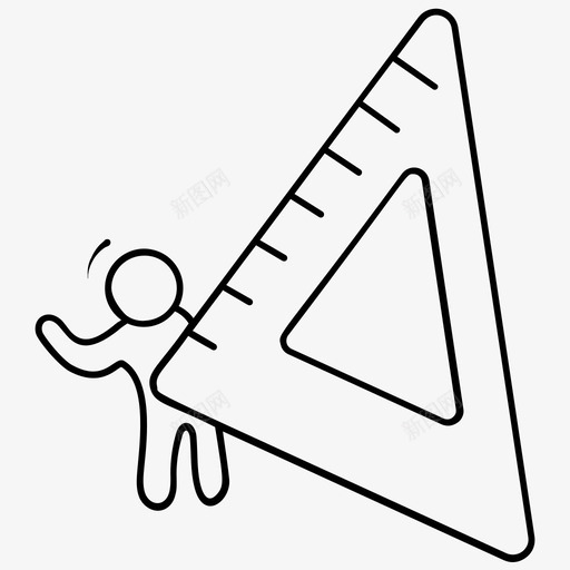 三角尺几何工具测量尺svg_新图网 https://ixintu.com 三角尺 测量 几何 工具 量尺 设备 标尺 教育 线图 图标