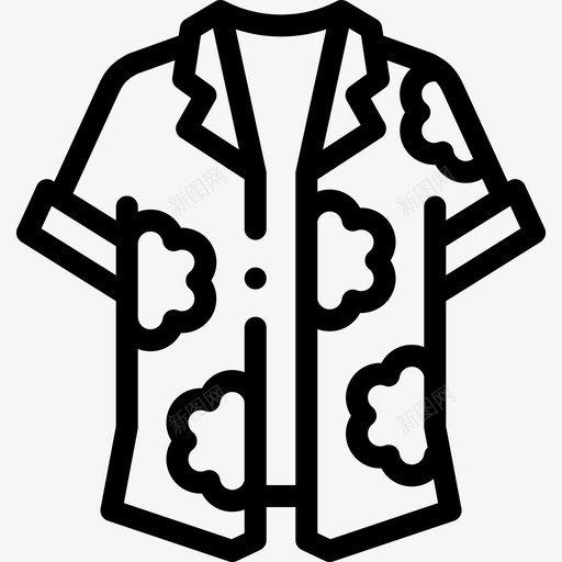 夏威夷衬衫热带58直线型svg_新图网 https://ixintu.com 夏威夷 衬衫 热带 直线 线型