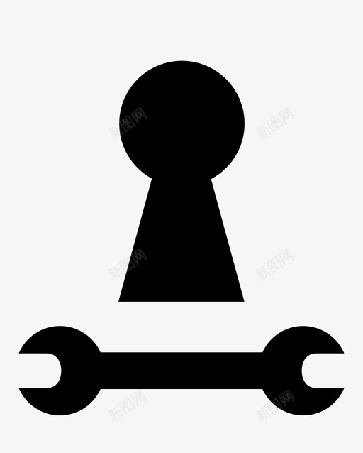 锁匠门修理svg_新图网 https://ixintu.com 修理 锁匠 钥匙 服务