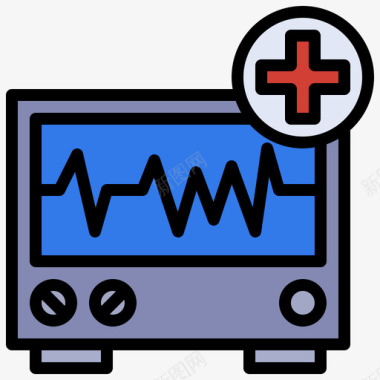心电图医疗项目19线颜色图标