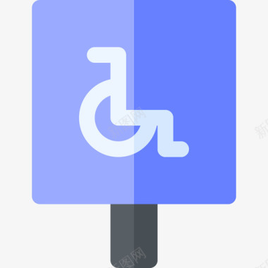 停车标志残疾人援助18公寓图标