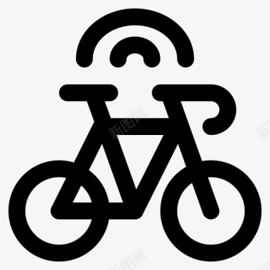 彩虹自行车自行车健康图标