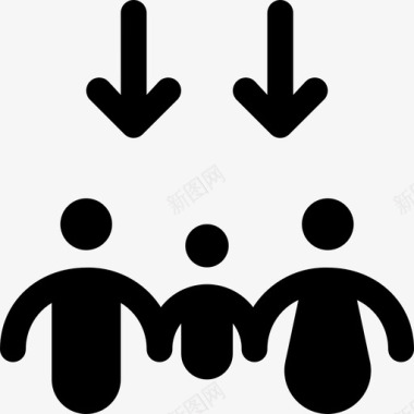 目标人群家庭人道协调厅人道主义图标v02图标