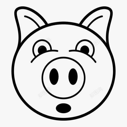 猪动物公猪svg_新图网 https://ixintu.com 小猪 动物 公猪 动物性