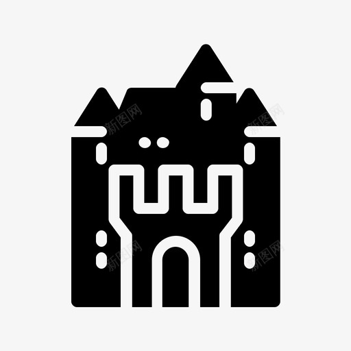 城堡建筑和城市幻想svg_新图网 https://ixintu.com 城堡 建筑 城市 幻想 堡垒 中世纪 万圣节
