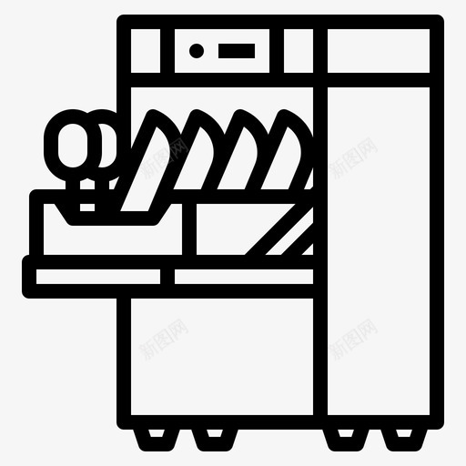 洗碗机清洁电动svg_新图网 https://ixintu.com 洗碗机 清洁 电动 烹饪 轮廓 图标