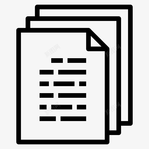 纸张档案文档svg_新图网 https://ixintu.com 纸张 档案 文档 文件 表格 返校 大纲 图标