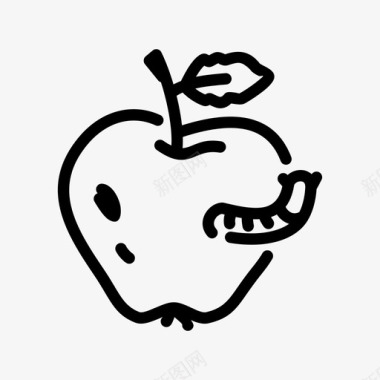 苹果水果叶子图标