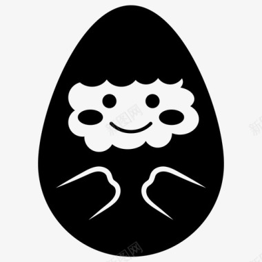 复活节彩蛋装饰蛋可食用图标