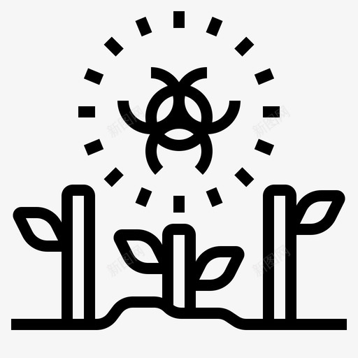 植物放射性全球生长svg_新图网 https://ixintu.com 植物 放射性 全球 变暖 生长 轮廓 图标