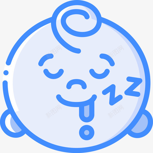 熟睡的婴儿婴儿1蓝色svg_新图网 https://ixintu.com 婴儿 熟睡 蓝色