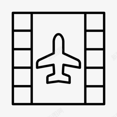 机上娱乐飞机机场图标