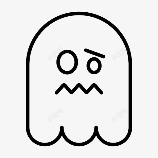 幽灵表情紧张svg_新图网 https://ixintu.com 幽灵 表情 紧张 幻影 担心 1行