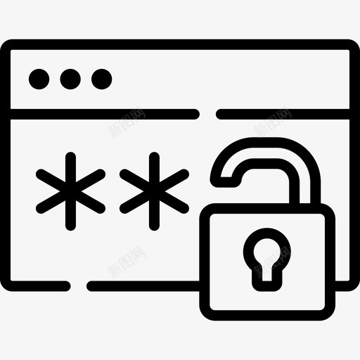 密码社交网络10线性svg_新图网 https://ixintu.com 密码 社交 网络 线性