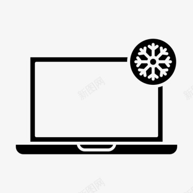 笔记本电脑冷却温度电脑接口图示符图标
