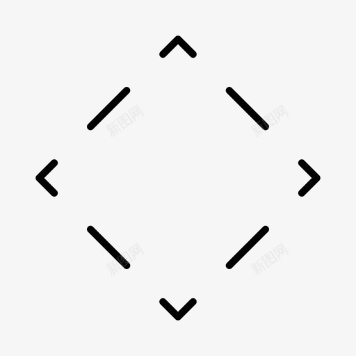 菱形虚线形状线条svg_新图网 https://ixintu.com 形状 线条 菱形 虚线