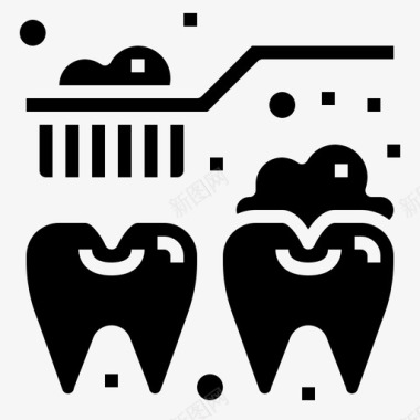 牙刷牙科医生1实心图标