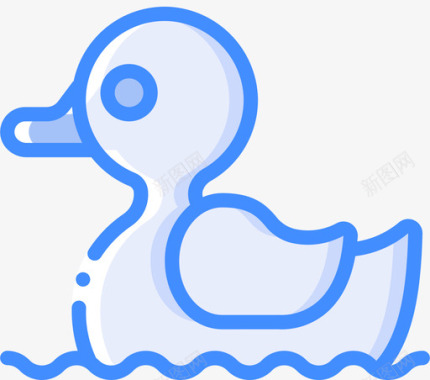 橡皮鸭婴儿1蓝色图标